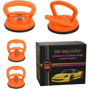 4-Pack Car Dent Puller Tool Kit - Professional Dent Removal for Cars, Glass, Screens, Tiles, and More! Perfect for Easy Dent Repair (2 Large Orange +2 Small Orange)