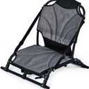 Kayak Seats with Back Support, Aluminum Alloy Folding Kayak Seat, Breathable Textile Mesh Fabric Material, Adjustable Universal Paddle Board Seat for Fishing, Inflatable Kayaks, Sup, Canoe