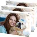 Acrylic Picture Frame 4x6, Double Sided Photo Frames for Refrigerator with Magnetic Corners, Transparent Acrylic Frame for Desk or Tabletop Display Family,Wedding, Baby Pictures(3 Pack)