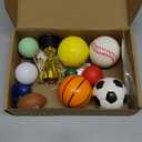 Sports Cake Toppers Sports Cake Decoration with Soccer Football Baseball Basketball Tennis Golf for Sport Theme Birthday Supplies (Multicolor)