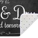 Laundry Room Long Mat Area Rug Non-Slip Floor Mat Waterproof Farmhouse Carpet for Kitchen 40" x 20"(Black-2)