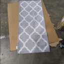 OLANLY Bathroom Rugs 59x25, Soft and Absorbent Microfiber Bath Rugs, Non-Slip Shaggy Shower Carpet, Machine Wash Dry, Bath Mats for Bathroom Floor, Tub and Shower, Grey