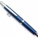 JINHAO 10 Press Fountain Pen, Retractable Metal Pen with Ink Converter (EF Nib 0.38mm, Pearl Blue)