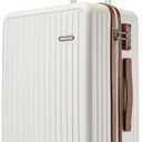 Carry on Luggage Airline Approved, Hardside Carry-on Suitcase with Spinner Wheels, Hard Shell Lightweight Small Travel Luggage with TSA Lock (White) (20 IN)