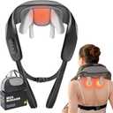 Neck Massager for Pain Relief Deep Tissue, Shiatsu Neck and Back Massager With Heat, Electric Massage Pillow for Shoulder Leg Body Muscle Pain Relief, Gifts For Women Men Mom Dad (Black【with bag】)