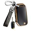 ontto 3-Button Key Fob Cover with Keychain Compatible with Kia Flip Folding Remote TPU Car Key Case for Forte Seltos Soul Sportage Sorento Cerato Telluride Black