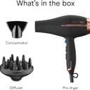 INFINITI PRO by CONAIR Hair Dryer, 1875W Blow Dryer with Diffuser and Concentrator, Ceramic Technology, 3 Heat & 2 Speed Settings, Cold Shot Button, Black