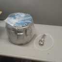 4 Gallons Ice Cream Server Insulated Crock with Lid and Scoop, Stainless Steel Ice Cream Tub Container Buckets for Business Foodservice Cooler Gelato Bar and Cart Kitchens Restaurants Party