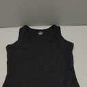 QINSEN Women's Square Neck Sleeveless Double-Layer Tank Tops Basic Tight T Shirts (Medium, Black)