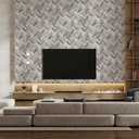 Yipscazo 10 Sheets Wood Grain Herringbone Peel and Stick Backsplash for Kitchen Walls,Heat Resistant Stick on Backsplash PVC Tiles,Waterproof Peel and Stick Tile for Bathroom&Shower