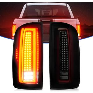 LED Tail Light Fit for Chevy Colorado/Fit for GMC Canyon 2015-2022 (Factory Halogen Type) Rear Brake Lamp Taillight Assembly, Black Housing Smoke Lens
