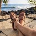 Pali Hawaii Light Brown JANDAL + Certificate of Authenticity