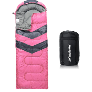 MalloMe Sleeping Bags for Adults Cold Weather & Warm - Backpacking Camping Sleeping Bag for Kids 10-12, Girls, Boys - Lightweight Compact Camping Essentials Gear Accessories Hiking Sleep Must Haves