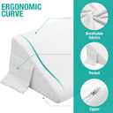 Vekkia King Bed Wedge Pillow for Headboard Gap/Bed Gap Filler/Mattress Wedge to Fill 0-6" Gap Between Headboard and Mattress (White 76"x10"x6")