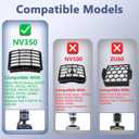 2 HEPA + 4 Foam & Felt Filters Compatible with Shark Navigator Lift-Away Deluex NV350, NV351, NV352, NV355, NV356E, NV357, NV360, NV370, NV391, UV440, UV490, UV540, Part # XFF350 & XHF350