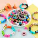 82Pcs 12mm 14mm 15mm Silicone Beads for Keychain Making, 10mm Rondelle Rhinestone Spacer Print Hexagon Round Camel Navajo Matcha Blush Sunflower Silicone Focal Beads for Pens