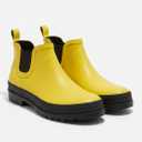 ShedRain GOGO Chelsea Short Rubber Rain Boots for Women, Comfortable Cotton Lining, Waterproof Exterior, Anti-Slip Lug Sole Garden and Outdoor Work Boots, Adjustable Width, 11