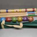 ApudArmis Six Player Croquet Set with Premiun Rubber Wooden Mallets 28In,Colored Ball,Wickets,Stakes - Lawn Backyard Outdoor Game Set for Adults/Teenagers/Family (Large Carry Bag Including), 28'' Standard