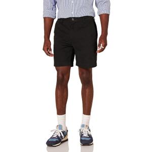 Men's Slim-Fit 7" Chino Shorts (33, Black)