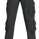 Alfiudad Womens Cargo Pants with Pockets, Women's Casual Military Army Hiking Combat Tactical Work Pants Trousers (2, Dark Grey)