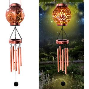 Astarin Solar Wind Chimes for Outside Hanging Led Solar Lights Outdoor Garden Lantern Decorative as Gift for Women mom Grandma Friends' Birthday Gift Bronze