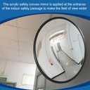 Maitys 2 Pcs Convex Mirror Acrylic Safety Security Traffic Corner Mirrors Adjustable Wide Angle View with Fixing Bracket for Indoor Outdoor Garage School Classroom Warehouse(8 Inch)