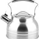 Kettle Stovetop Whistling Tea Kettle 2.2L Stainless Steel Tea Kettle Stovetop Whistling Teakettle Teapot with Ergonomic Handle Large Capacity for Home Tea Kettle Stovetop Teapot