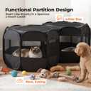 2-in-1 Dog Playpen Portable Cat Playpen, Non-Separable, No Assembly | Pop Up Puppy Pet Play Pen Tent Indoor Outdoor Enclosed, Large Kitten Crate Cage Kennel, Small Animals Kitty Condo House, 71"L x 34"W x 24.1"H
