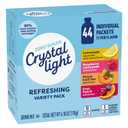 Crystal Light Refreshing Drink Mix Variety Pack, 44 Packets, for Convenient Hydration, Lemonade, Raspberry Lemonade, Peach Iced Tea, Fruit Punch, Natural and Artificial Flavor, Zero Sugar, 4.18 oz (EXP 11/07/27)