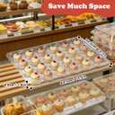 Cupcake Boxes 24 Count (10 Sets) Clear Plastic Containers, BPA-Free Holder with Airtight Lid, Stackable Reusable Carrier for Birthday Party, Bakery Supplies
