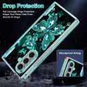 Hekodonk for Galaxy Z Fold 7 Case,[Compatible with MagSafe][Glow in The Dark][Front Screen Protector][Stand][Hinge Protection],Slim Fit for Women Girls for Samsung Galaxy Z Fold 7, Green