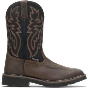 Wolverine Men's Rancher Waterproof Steel Toe Wellington Boot (10.5, Black/Brown)