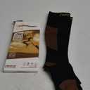 CopperJoint Copper Compression Socks for Women & Men - Diabetic Socks, Improves Circulation, Reduces Swelling & Pain - For Nurses, Running, & Everyday Use - Copper Infused Nylon (Medium) (Black)