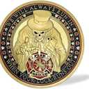 4 x Firefighter Challenge Coin Thin Red Line Fire Rescue Coin Fireman Prayer Coin