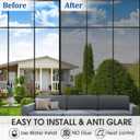 ColorfulHall Window Film Privacy One Way Window Tint for Home Reflective See Out not in Light Heat Blocking for Doors and Windows(Silver 17.5X78.7)