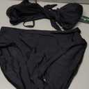 Blooming Jelly Womens High Waisted Bikini Set Tie Knot High Rise Two Piece Swimsuits Bathing Suits 2026 (X-Large, Black)