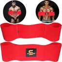 SAWANS Bench Press Sling Power Weight Lifting Training Fitness Increase Strength Push Up Gym Workout (Red, XL)