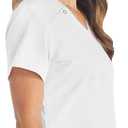 Dickies Women's Scrub Top V-Neck Top with 2 Pockets, Moisture Wicking and 360° Stretch Fabric - DK615 (White, XL)