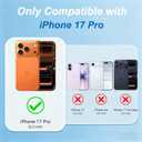 MZELQ for iPhone 17 Pro Case, Compatible with MagSafe, Anti-Skid Edge, Shockproof, Drop Proof,Corner Protection, Crystal Back, TPU High Duty Phone Cover -Black