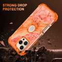 Casetego for iPhone 16 Pro Max Case,Three Layer Heavy Duty Sturdy Shockproof Protection Full Rugged Hard PC+Soft TPU Bumper Protective Girls Case for Apple iPhone 16 Pro Max 6.9 inch,Orange/Gold
