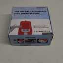 Fuel Transfer Pump (3.2GPM), 51" Hose Automatic Gas Pump Transfer with 4 Gas Can Fittings, USB and Battery Powered Portable Siphon Pump for Oil, Gasoline, Diesel (Hand-Trigger Nozzle w/Rubber Hose)