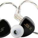 SIMGOT EM6L in Ear Monitor, 1DD + 4BA Hybrid Driver IEM Earphones, Gaming/HiFi Wired Earbuds with 3D-Printed Resin Housing, with Detachable Silver-Plated Cable for Musician Audiophile