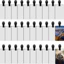 30 pcs Sublimation Luggage tag Blanks White Blank Travel Bag Tags with Strap Double Sided MDF Suitcase Label Tag with Slots Keychains Blanks