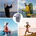 Mens Sun Hat with Breathable Mesh Sun Hats for Men Sun Protection Fishing Hat with Neck Flap for Hiking Cycling (Gray)