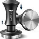 Espresso Tamper 53.3mm with 20lb/30lbs Replacement Springs Tamper Black, Professional Barista Coffee Tamper With 100% Stainless Steel Ripple Base, Compatible with Breville 54mm Portafilter