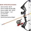Bowfishing Bow Kit with Arrow Ready to Shoot Right Handed 15-45 LBS Draw Length 18"-29.5" Adjustable,Axle-to-Axle: 34.2",Complete Compound Bow Fishing Kit 2024 New