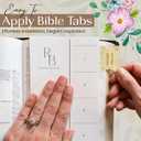 Premium Bible Tabs for Women, Men & Kids, Gold Foil Catholic Tabs (Bloom) | Laminated & Elegant Embossed Lettering, Lightweight & Easy to Read Bible Chapter Index Tabs, Double-Sided Labels, Ideal Gift