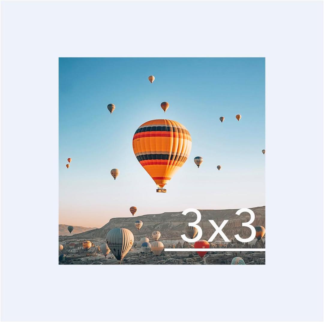 JCJMY 3x3 Picture Frame White for Tabletop, 3 x 3 Square Photo Frame with Shatter Resistant Plexiglass, Sturdy 3 by 3 Poster Frame, White