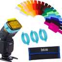 Selens Universal Lighting Filter Kit - 20pcs Color Correction Gels for Camera Flash & Studio Lighting