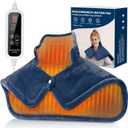 Neck Heating Pad, Heating Pads for Neck and Shoulders and Back with 6 Heat Options 4 Auto-Off Timer, Weighted Heating Pad for Back Pain Relief, Gifts for Mom Women Christmas Birthday